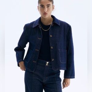 H&M Dark Blue Denim Twill Jacket XL